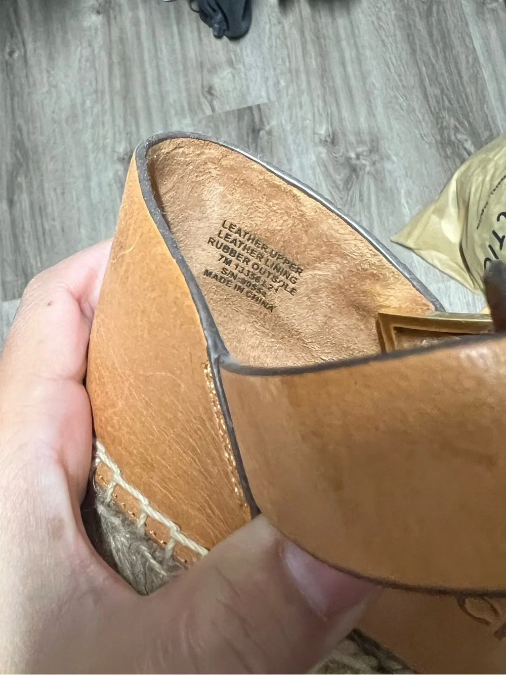 Tory Burch Tan Leather Strappy Espadrille Sandals
